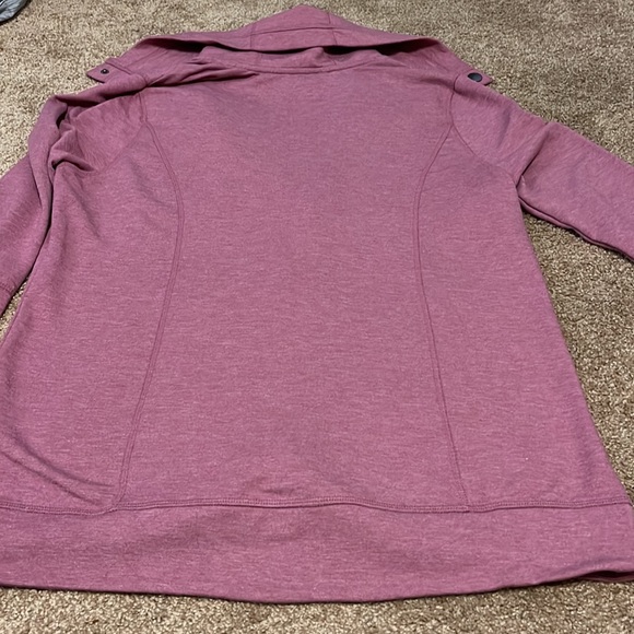 Free Country Mauve Luxe Fleece snap front cardigan size L - Picture 7 of 9